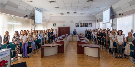 Uroczystość wręczenia nauczycielom aktów nadania stopnia awansu zawodowego nauczyciela mianowanego